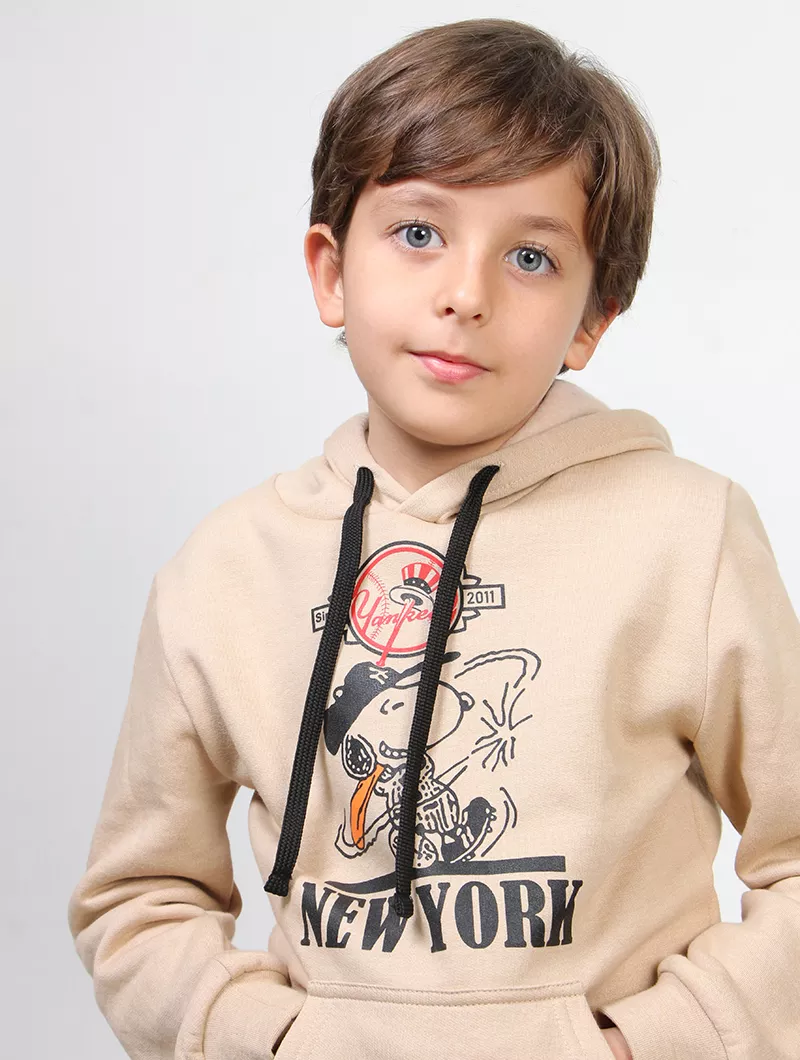 Sweat-shirt à capuche imprimé garçon